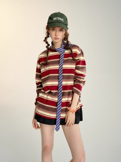 Red Striped Long-sleeve T-shirt