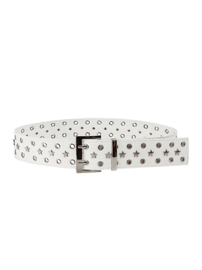 Black &amp; White Star Studded Collar/Belt