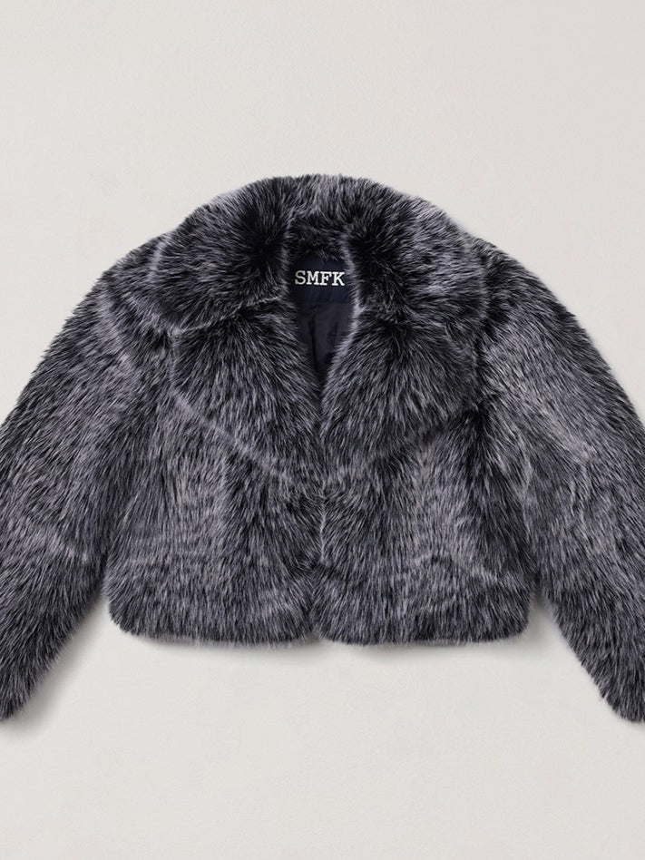 Cross Relic Wilderness Hunter Cropped Faux Fur Jacket