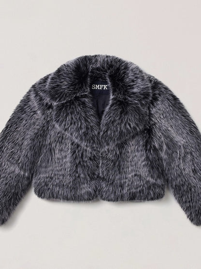 Cross Relic Wilderness Hunter Cropped Faux Fur Jacket