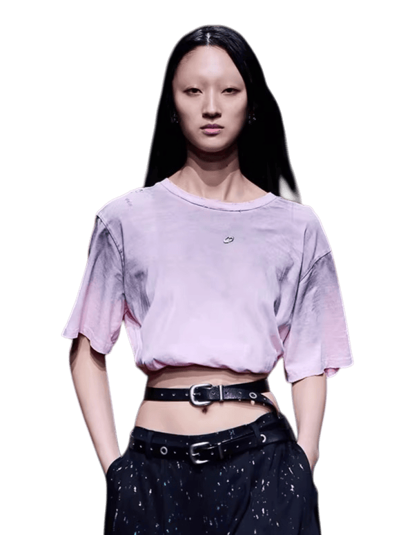 Spray-Print Loop Logo Cotton T-Shirt