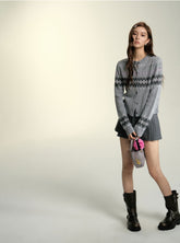 Black & Gray Cardigan Sweater - CHINASQUAD