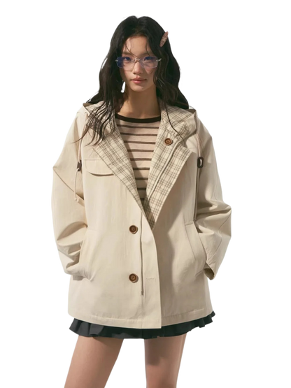Reversible Hooded Windbreaker Jacket
