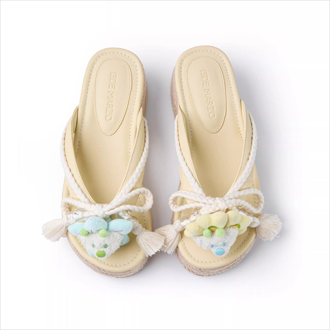 Floral Lace-Up Platform Flip slippers