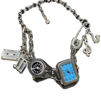 Watch Pin Choker Necklace