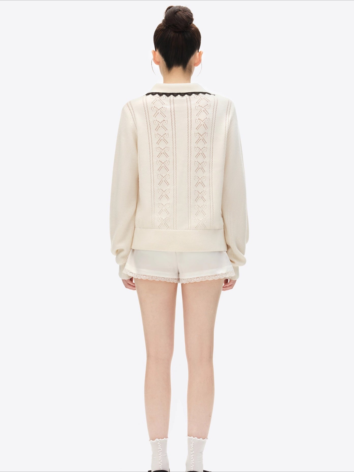 Polo-Collar Knit Pullover