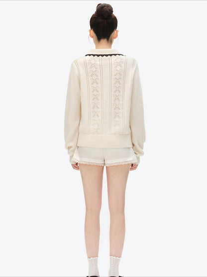 Polo-Collar Knit Pullover
