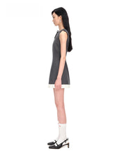 Ruffled Wool-Blend Sleeveless A-Line Dress - CHINASQUAD
