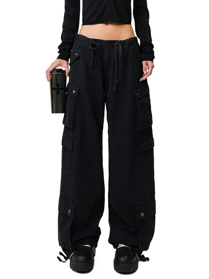 Compass Cyber Tarpan Retro Paratrooper Pants Black