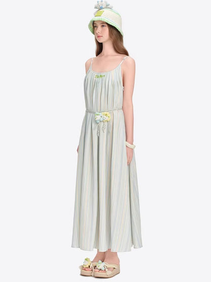 Floral Doll Strap Maxi Dress
