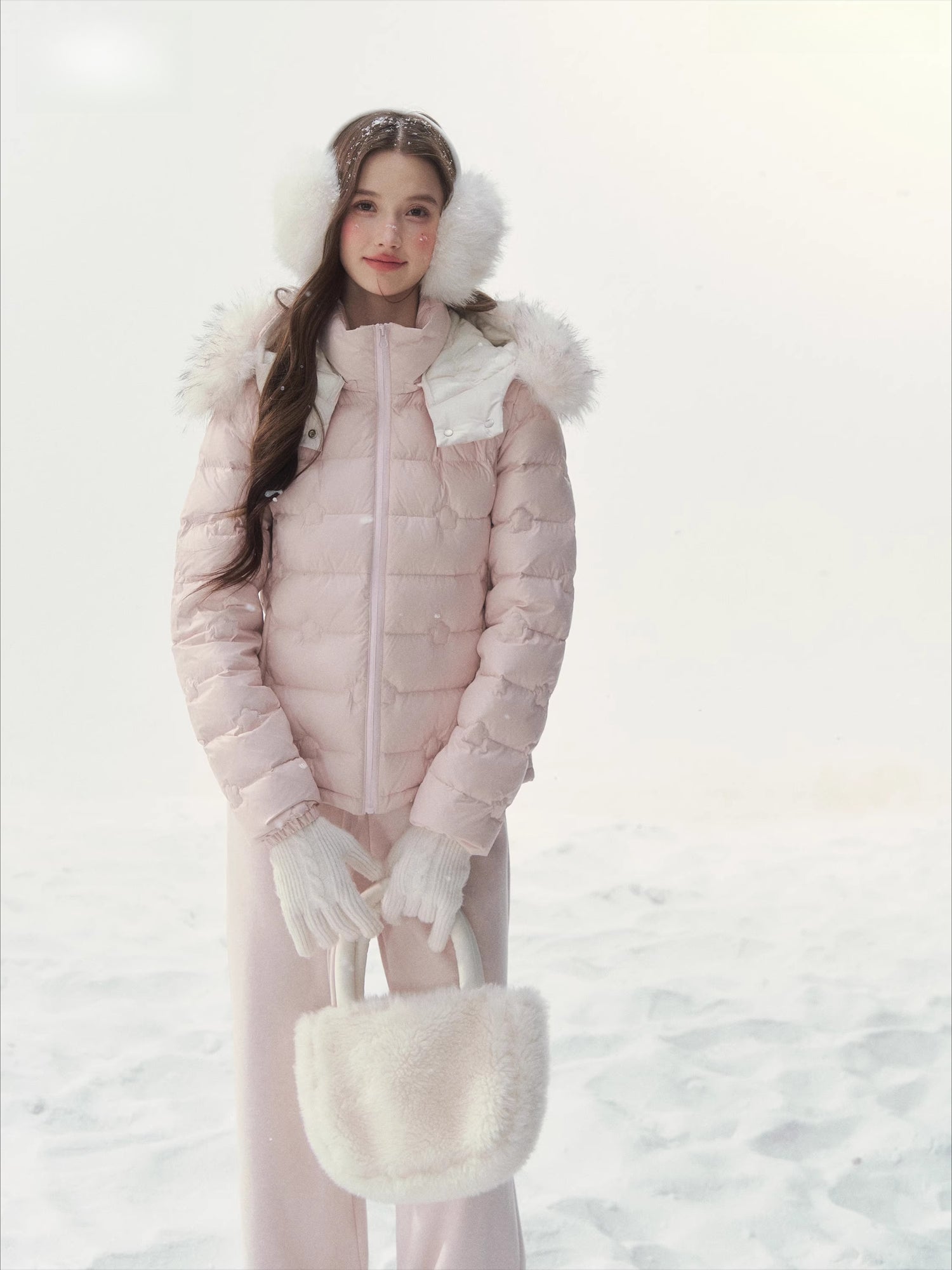 Embossed Sweet Dream Quilted Down Jacket