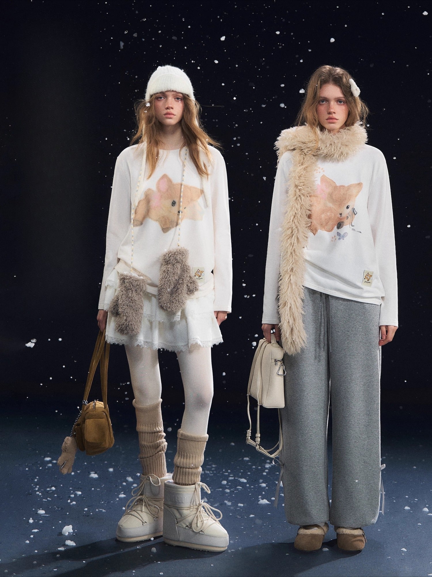 Whispering Fawn Plush Long-Sleeve Tee