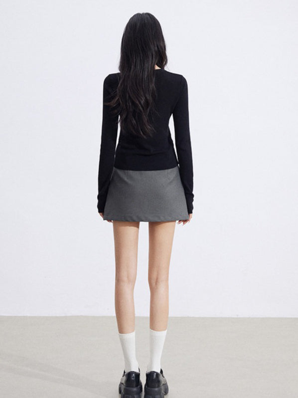 Embellished Soft Knit Long Sleeve T-Shirt