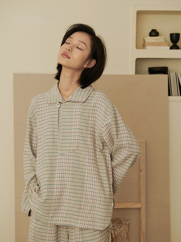 Soft Plaid Comfortable Cotton Pajamas