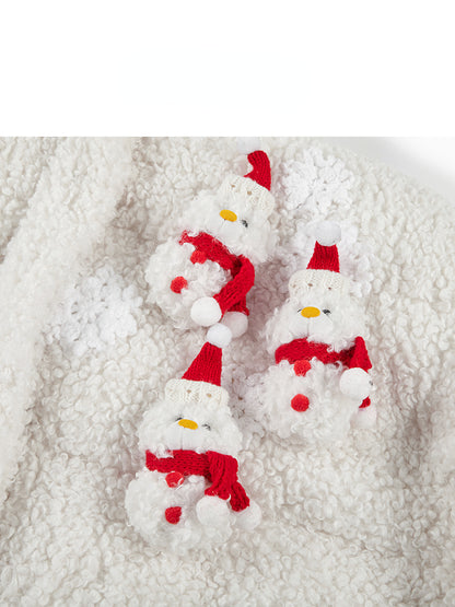 Christmas Snowman Bear Fleece Coat - CHINASQUAD