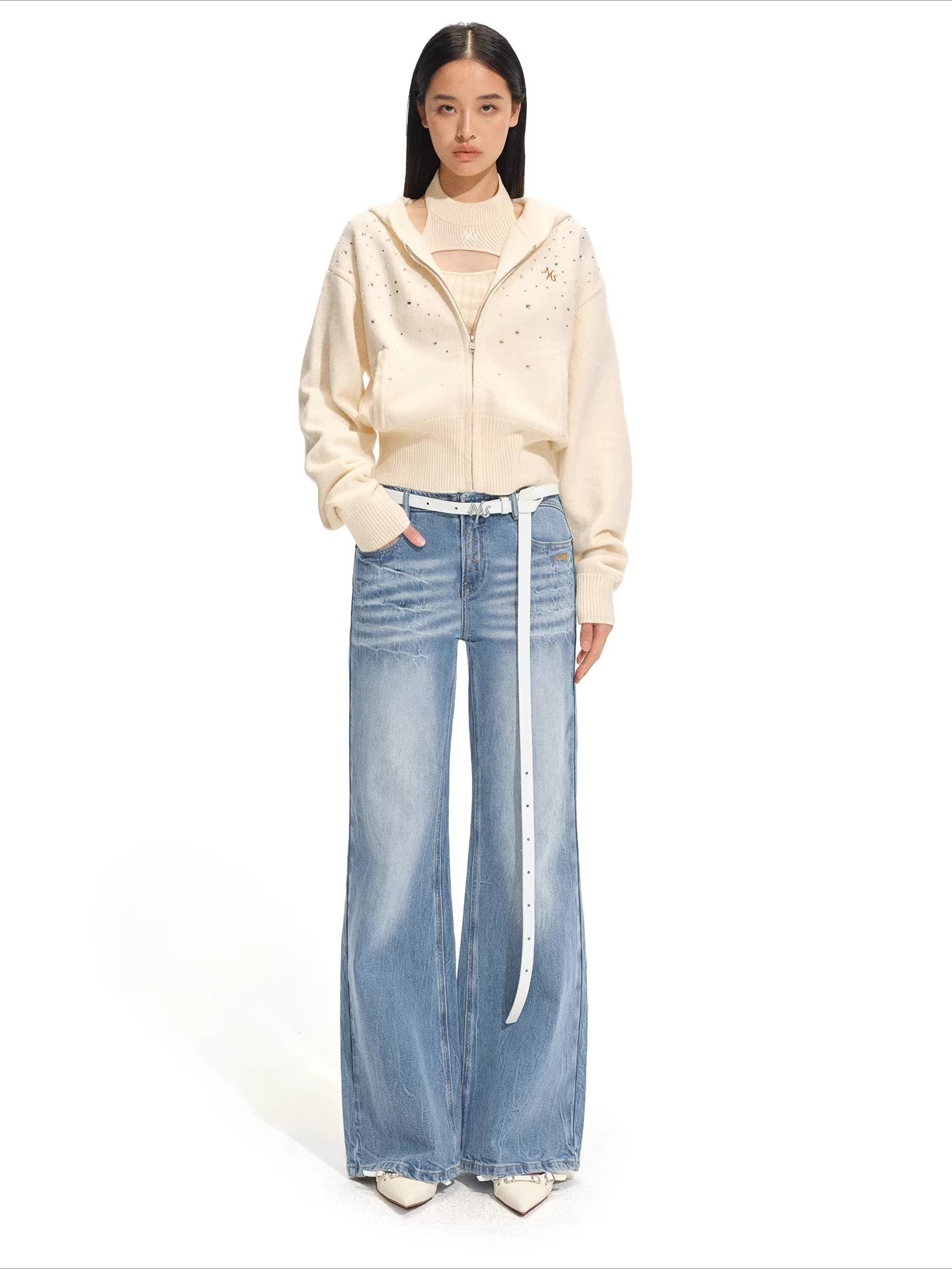 Proportion Straight-Leg Denim Pants