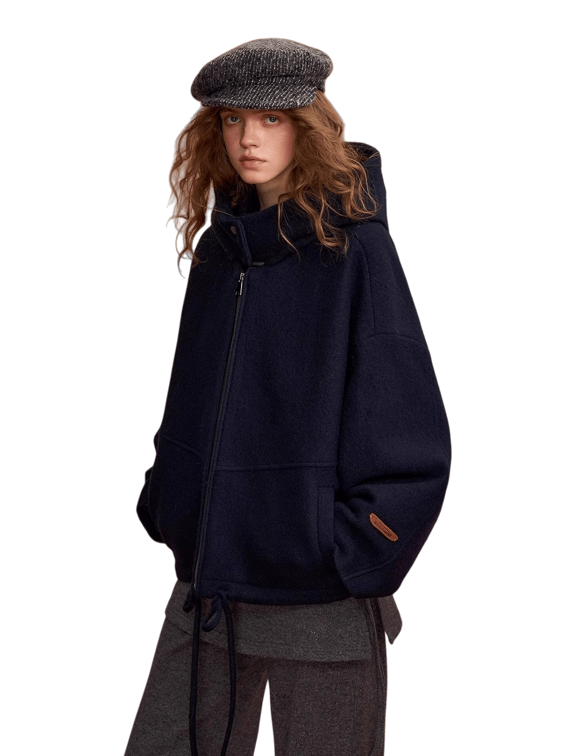 Hooded Cropped Wool Sweater