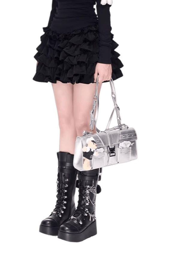 Retro Baguette Crossbody Bag