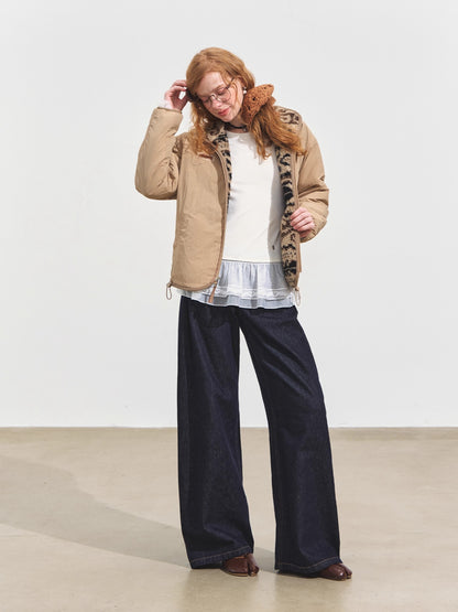 Raw Denim Pleated Banana Pants