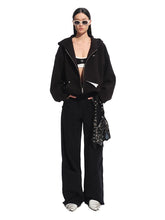 Cotton-feel Silhouette Zip-up Hoodie - CHINASQUAD