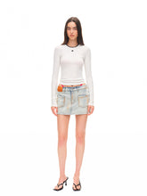 Fold-structured Low-waist Skirt - CHINASQUAD