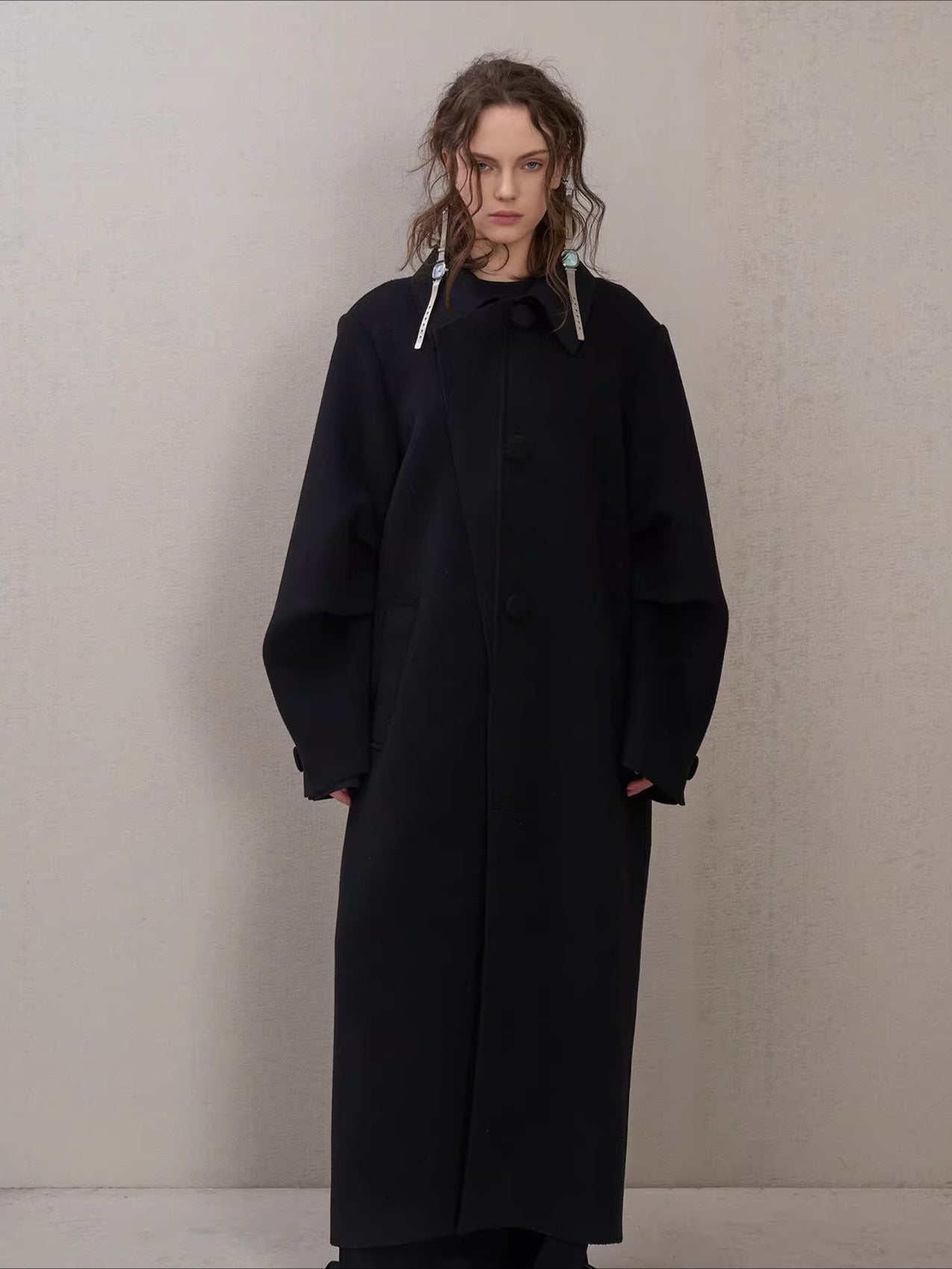 Double-Faced Wool Long Coat