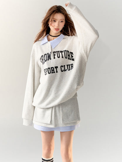 American College Style Sports Sweatshirt