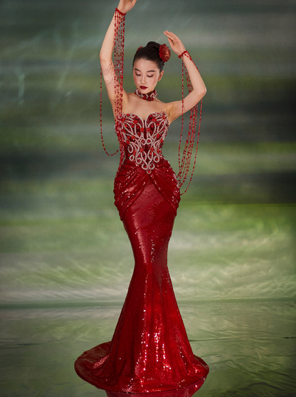 Ruby Radiance Gown