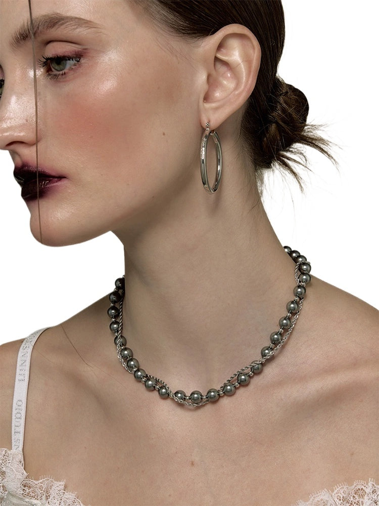 French Gray Pearl Necklace