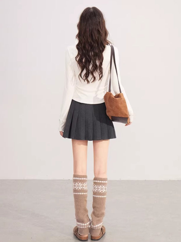 Asymmetrical Patchwork Knit Base Layer