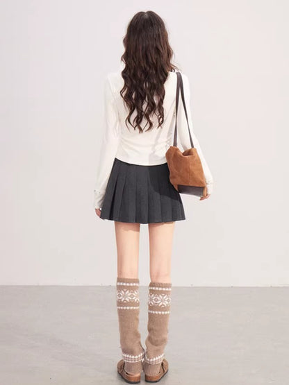 Asymmetrical Patchwork Knit Base Layer