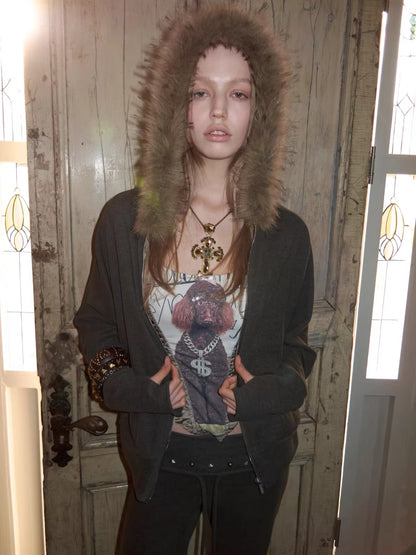 Batwing Hoodie &amp; Drawstring Flared Pants Set