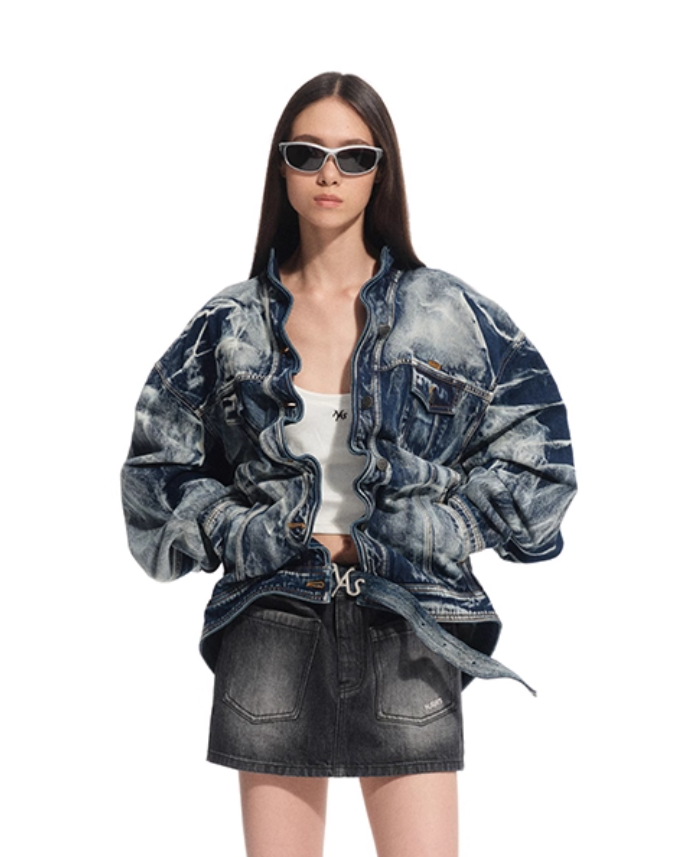 &quot;Feria Series&quot; Volcano Washed Denim Jacket