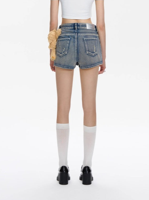 Vintage Washed Denim Short