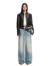 Matte Faux Suede Cropped Moto Jacket - CHINASQUAD
