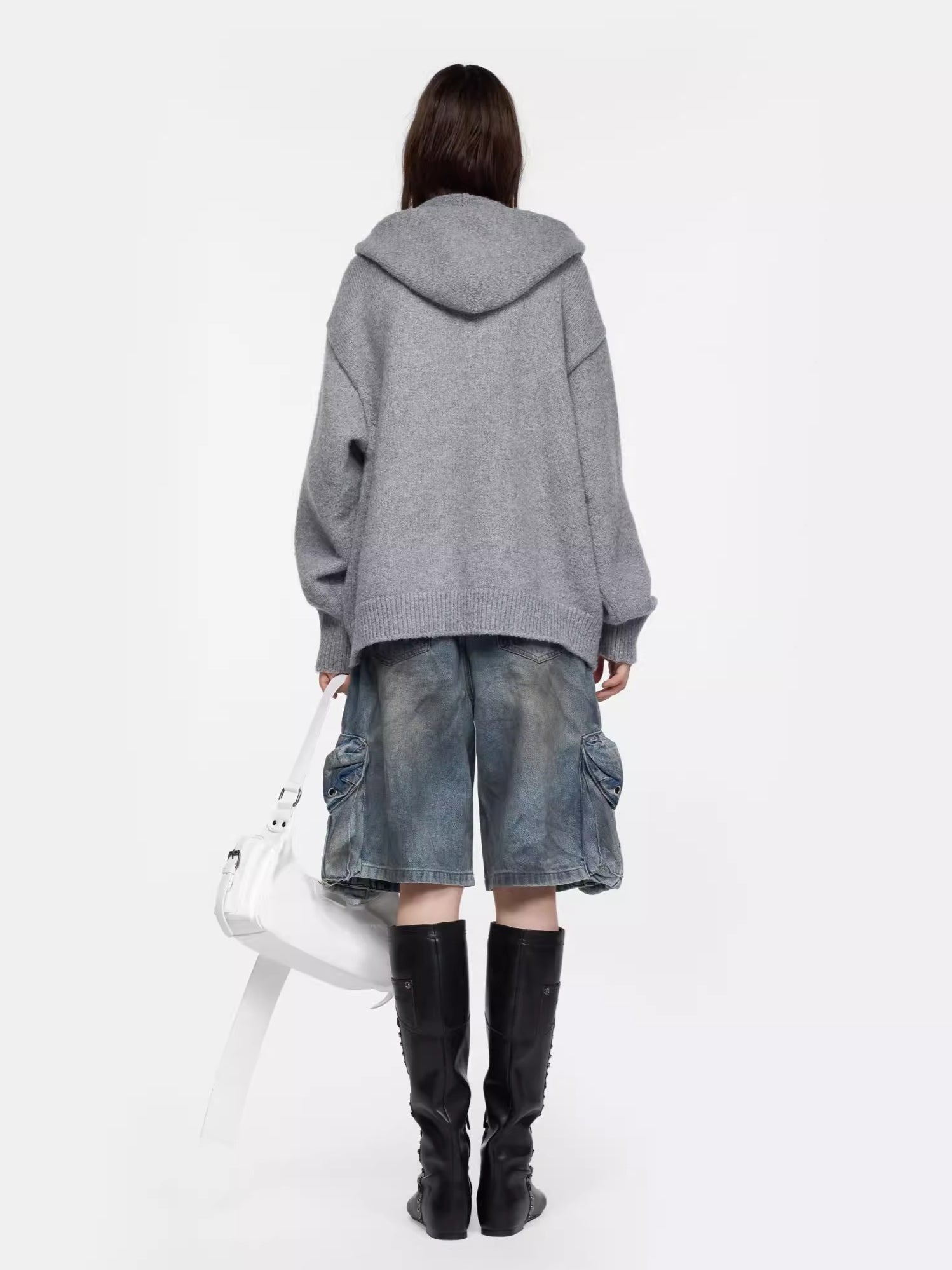 Detachable Braided-Detail Knit Sweater