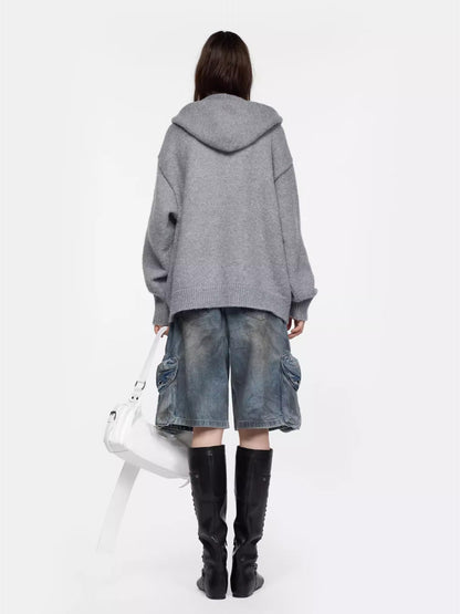 Detachable Braided-Detail Knit Sweater