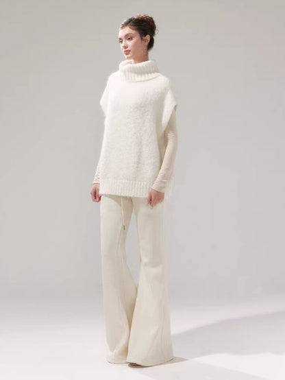 High-Neck Oversized Knit Pullover Turtleneck
