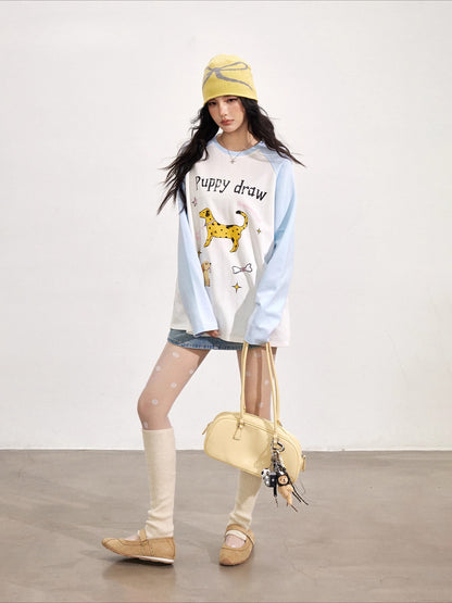Dopamine Dog Print T-shirt