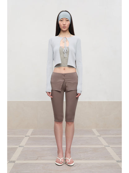 Spun Long-Sleeve Knit Cardigan