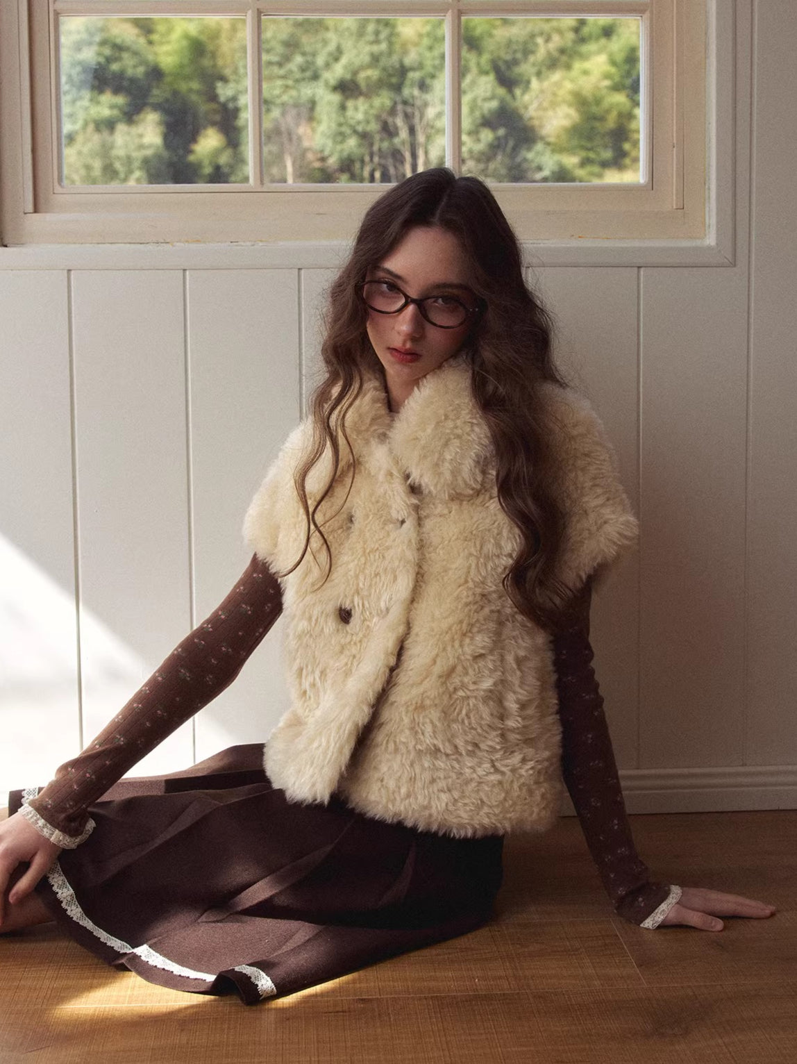 Vintage Short-Sleeve Vest Jacket