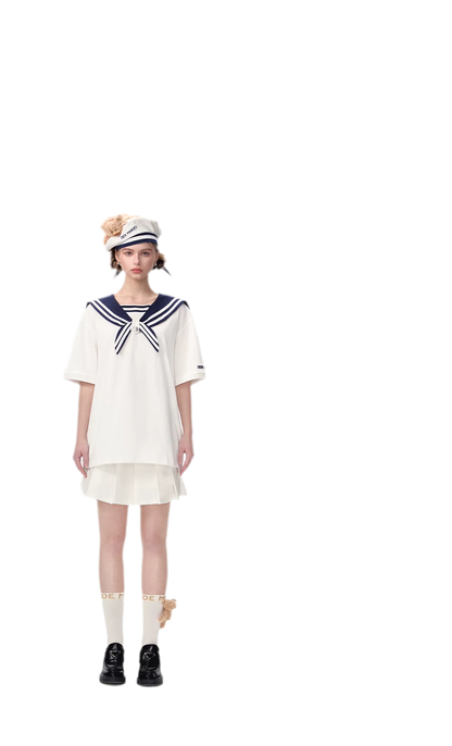 Sailor Collar Teddy Top