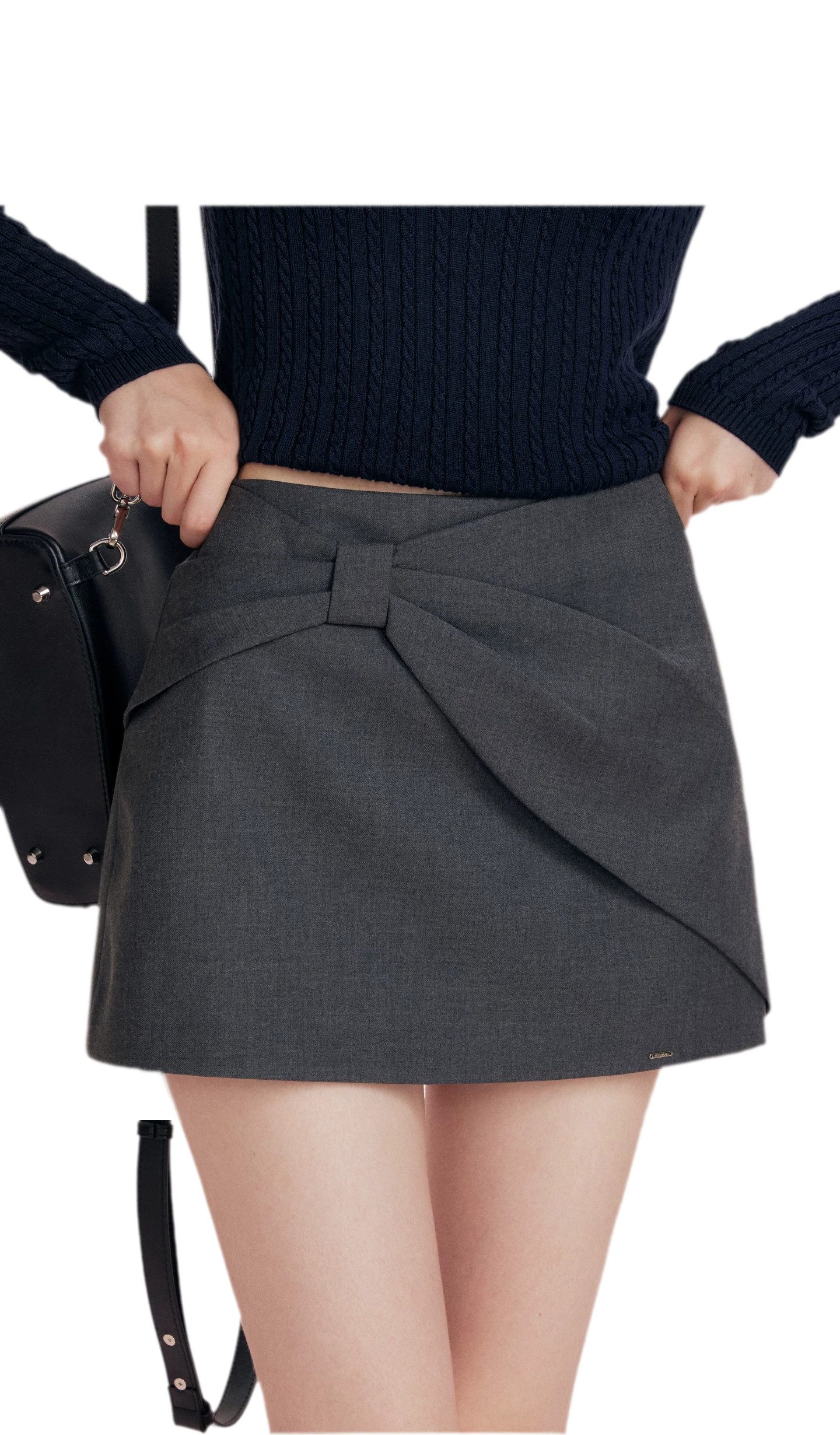 Three-Dimensional Bow A-Line Skirt