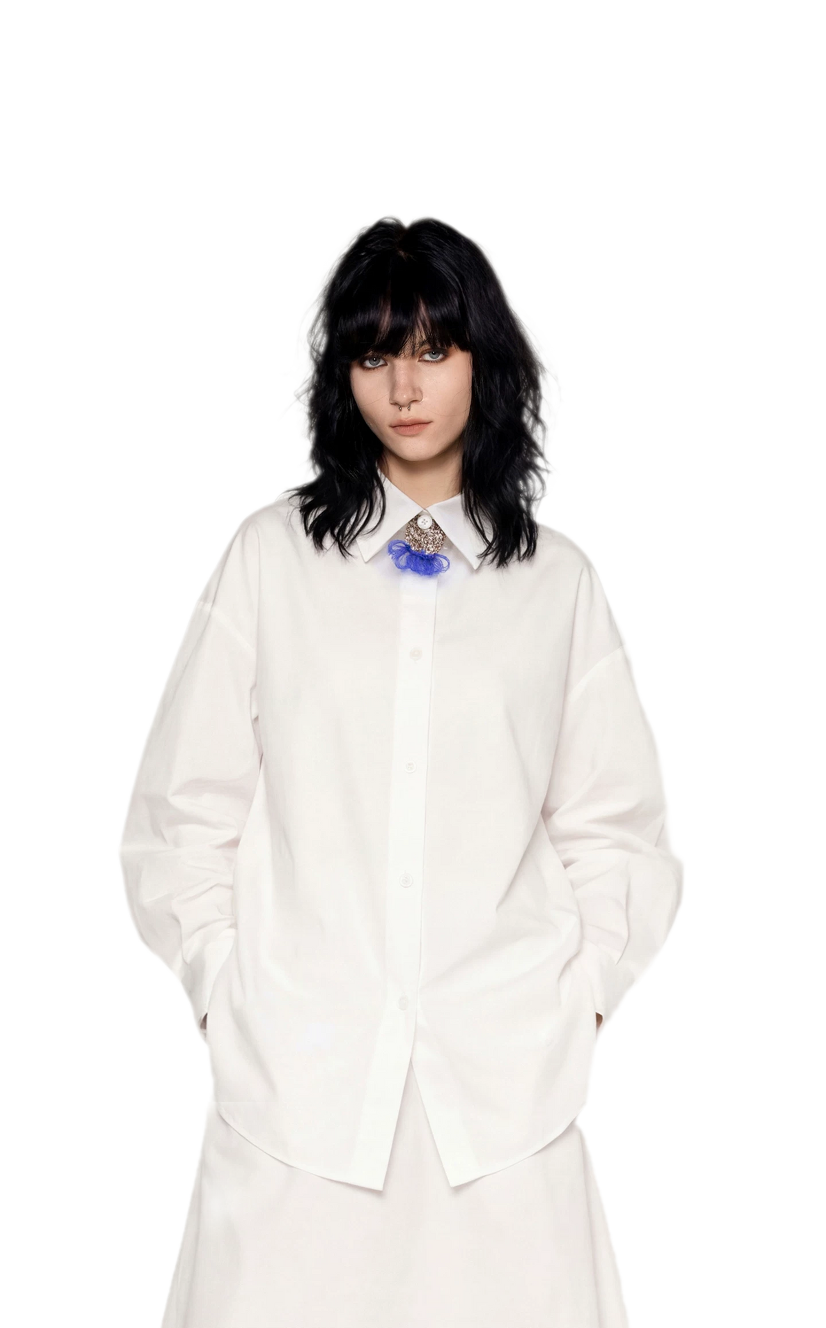 Cotton Blend Cocoon Shirt