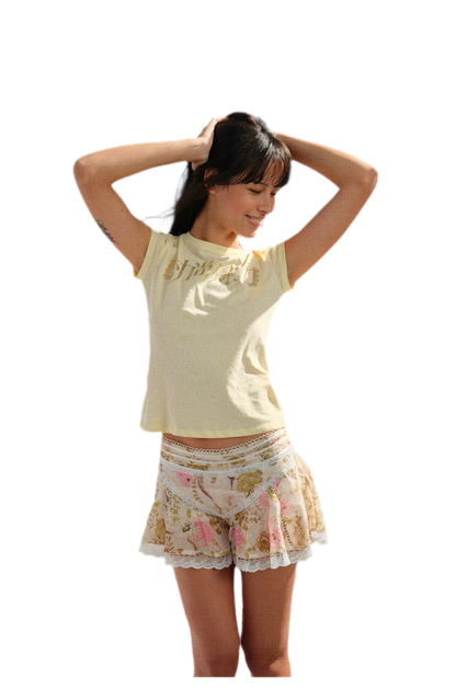 Embroidered Floral Lace Shorts