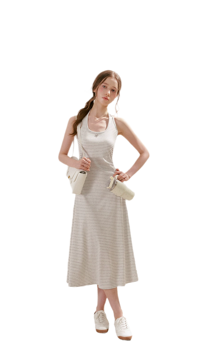 Striped Halter Dress