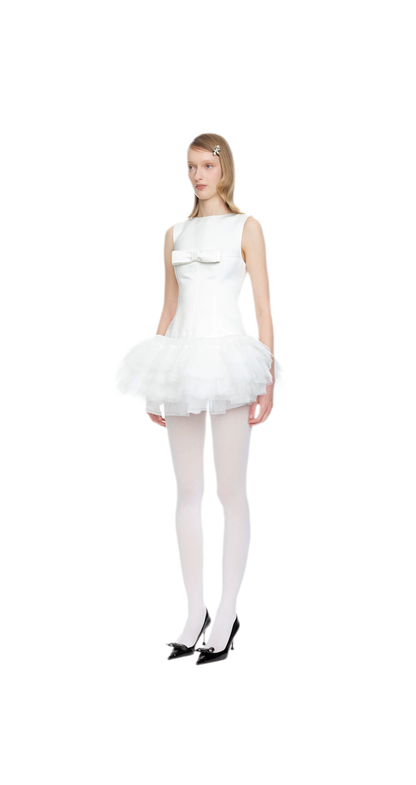 Layered Tulle Bowknot Dress