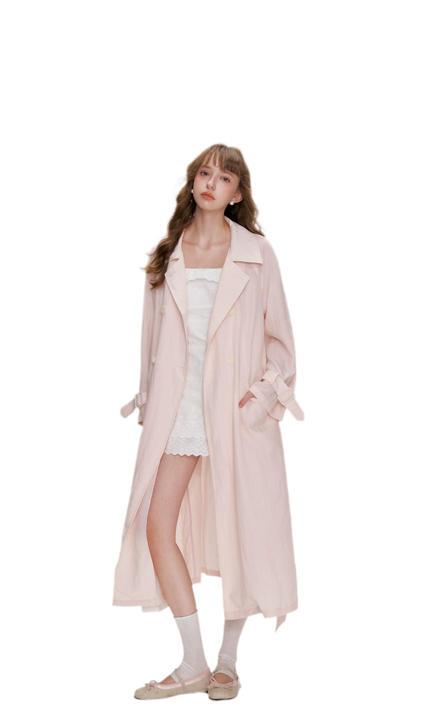 Lightweight Oversized Tie-Waist Trench Coat