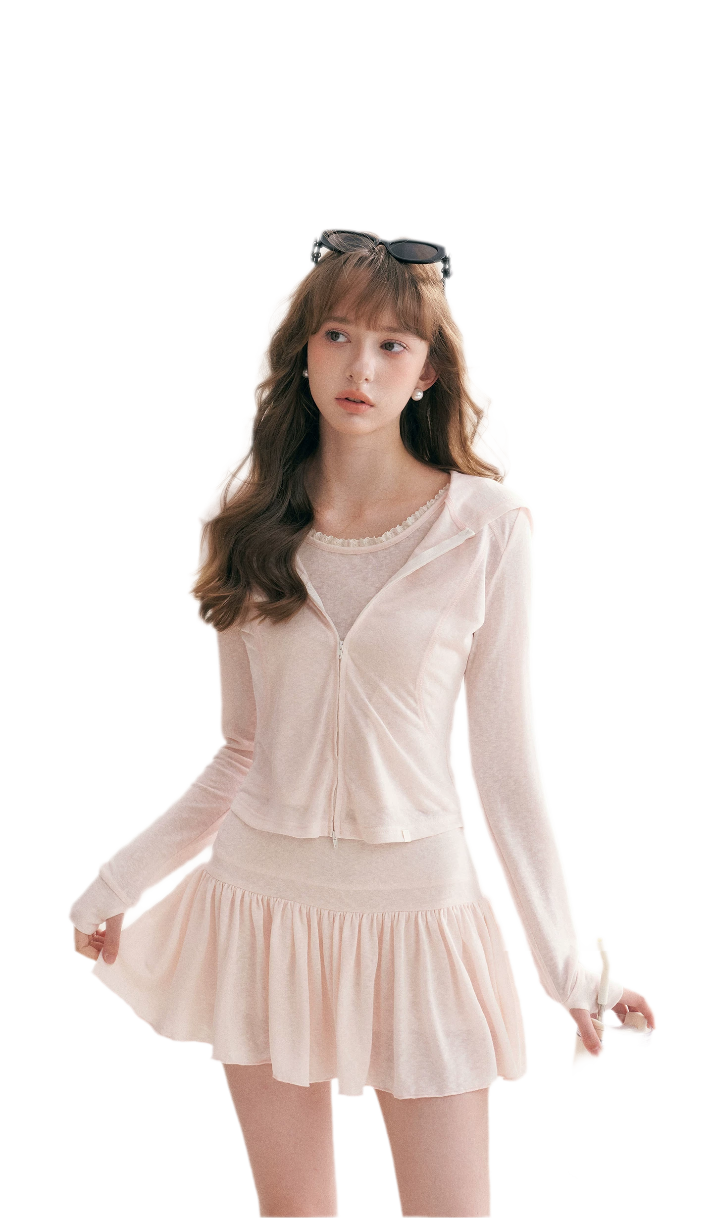 Lyocell Hooded Skirt Set