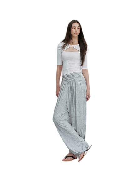Draped Lantern Pants